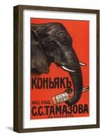 Advertising Poster for the Cognac of the S.S.Tamazov Company, 1900-null-Framed Giclee Print