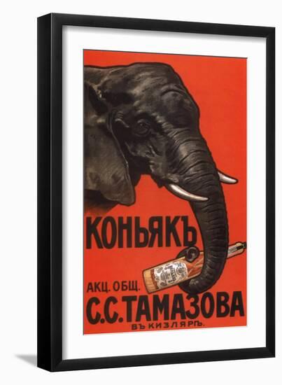 Advertising Poster for the Cognac of the S.S.Tamazov Company, 1900-null-Framed Giclee Print