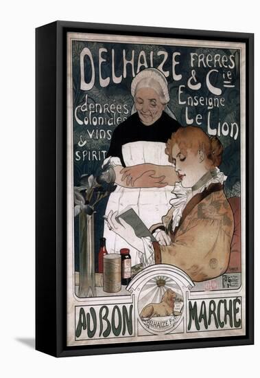 Advertising Poster for the Delhaize Frères and Cie Biscuits, 1900-Herman Richir-Framed Stretched Canvas