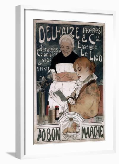 Advertising Poster for the Delhaize Frères and Cie Biscuits, 1900-Herman Richir-Framed Giclee Print