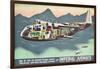 Advertising Poster for the 'Flying Boats' of Imperial Airways, 1937 (Offset Colour Lithograph)-null-Framed Giclee Print