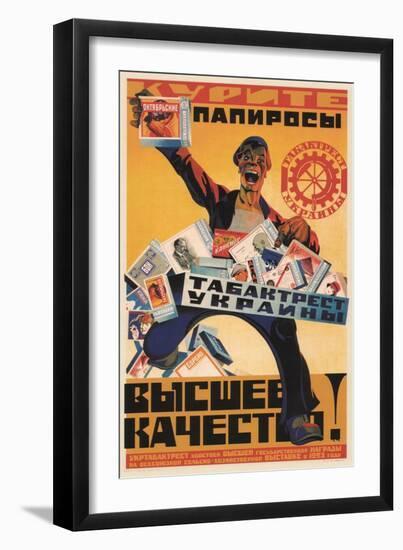 Advertising Poster for the Ukraine Tobacco Trust, 1924-Arkhip Ivanovich Martynov-Framed Giclee Print
