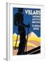 Advertising poster for Villars, Switzerland-Johannes Handschin-Framed Art Print