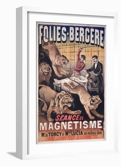 Advertising Poster of the Folies Bergere for a Session of Magnetism-null-Framed Giclee Print