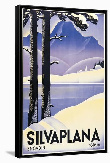 Advertising poster Silvaplana, Switzerland-Johannes Handschin-Framed Stretched Canvas