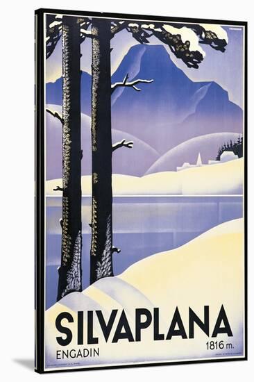 Advertising poster Silvaplana, Switzerland-Johannes Handschin-Stretched Canvas