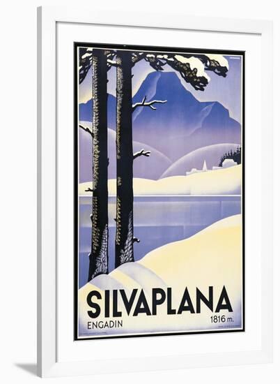 Advertising poster Silvaplana, Switzerland-Johannes Handschin-Framed Art Print