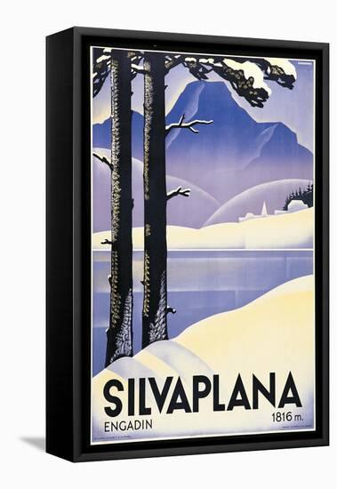 Advertising poster Silvaplana, Switzerland-Johannes Handschin-Framed Stretched Canvas