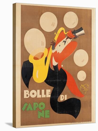 Advertising poster, Soap bubbles-Mario Pompei-Stretched Canvas