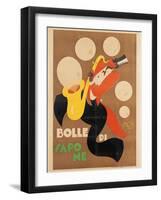 Advertising poster, Soap bubbles-Mario Pompei-Framed Art Print