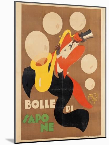 Advertising poster, Soap bubbles-Mario Pompei-Mounted Art Print