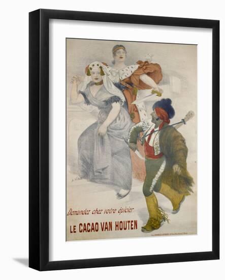 Advertising Poster. Van Houten Cocoa-Adolphe Willette-Framed Giclee Print