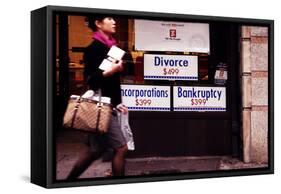 Advertising Posters for a Cheap Divorce and Bankruptcy, Manhatta-Sabine Jacobs-Framed Stretched Canvas