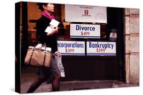 Advertising Posters for a Cheap Divorce and Bankruptcy, Manhatta-Sabine Jacobs-Stretched Canvas