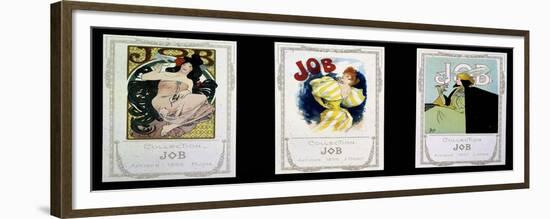 Advertising Posters for the Cigarette Paper Job.-Alphonse Mucha-Framed Premium Giclee Print