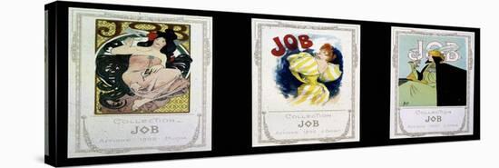 Advertising Posters for the Cigarette Paper Job.-Alphonse Mucha-Stretched Canvas