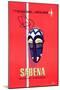 Advertising Sabena Belgian Airlines, printed at Litho Linsmo, c.1955-null-Mounted Giclee Print