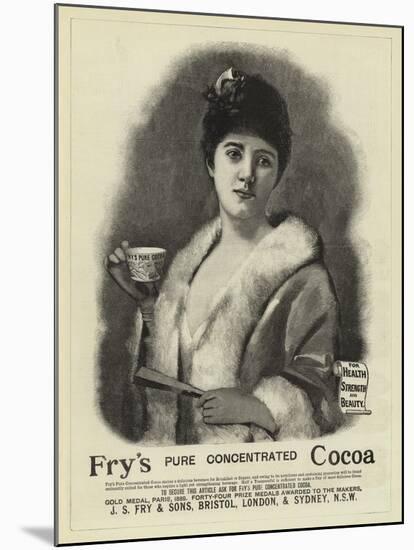 Advertisment, Fry's Cocoa-null-Mounted Giclee Print