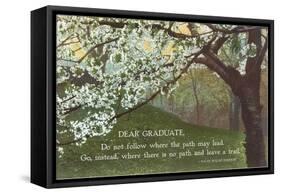 Advice for the Graduate, Cherry Blossoms-null-Framed Stretched Canvas