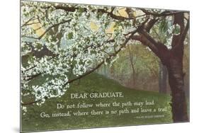 Advice for the Graduate, Cherry Blossoms-null-Mounted Premium Giclee Print