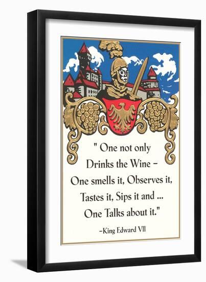 Advice on Wine Drinking, Medieval-null-Framed Art Print