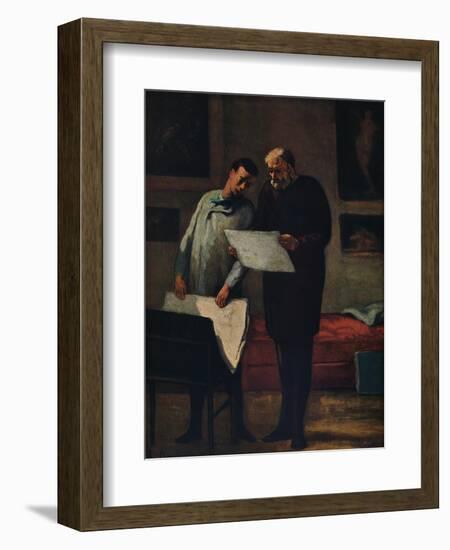 'Advice to a Young Artist', 1865-1868-Honore Daumier-Framed Giclee Print
