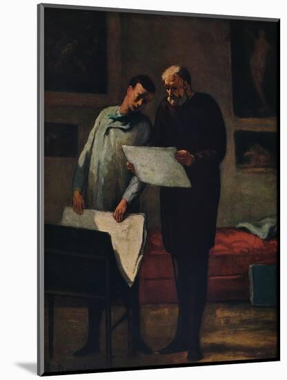 'Advice to a Young Artist', 1865-1868-Honore Daumier-Mounted Giclee Print