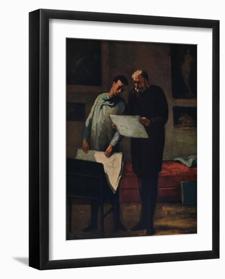 'Advice to a Young Artist', 1865-1868-Honore Daumier-Framed Giclee Print