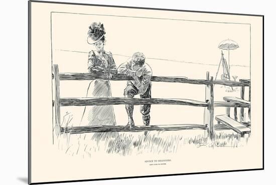 Advice To Beginners-Charles Dana Gibson-Mounted Art Print