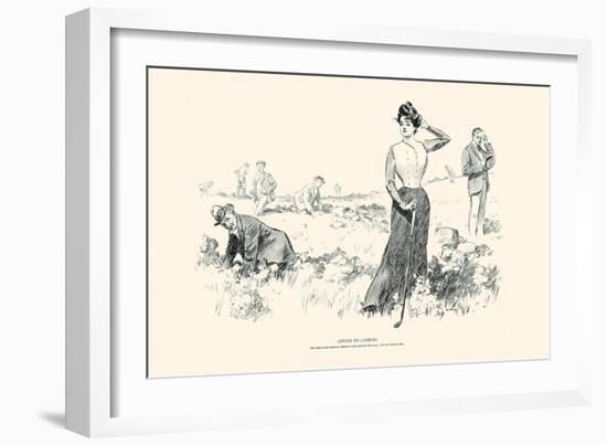 Advice To Caddies-Charles Dana Gibson-Framed Art Print