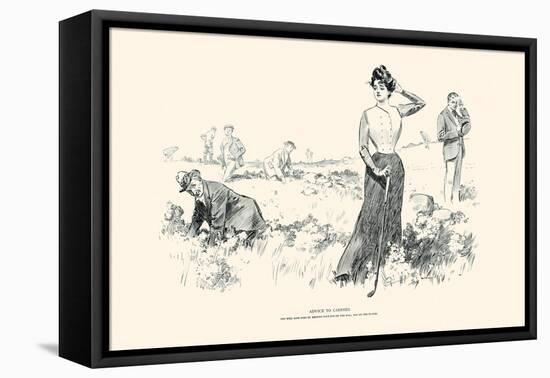 Advice To Caddies-Charles Dana Gibson-Framed Stretched Canvas