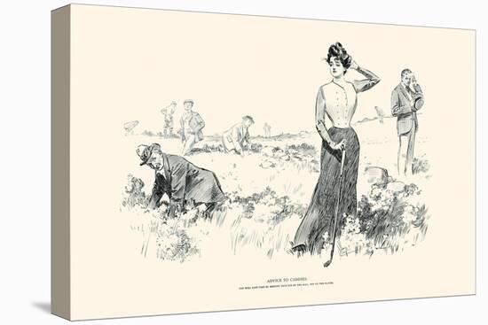 Advice To Caddies-Charles Dana Gibson-Stretched Canvas