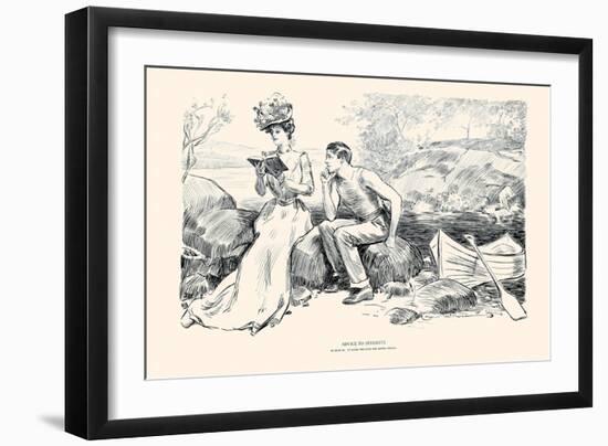 Advice To Students-Charles Dana Gibson-Framed Art Print