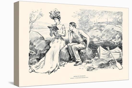 Advice To Students-Charles Dana Gibson-Stretched Canvas