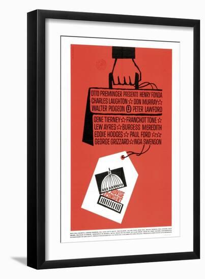 Advise And Consent, 1962, Directed by Otto Preminger-null-Framed Giclee Print