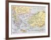 Aegean Region In 13Th Century Old Map-marzolino-Framed Art Print