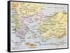Aegean Region In 13Th Century Old Map-marzolino-Framed Stretched Canvas