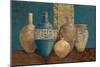 Aegean Vessels on Turquoise-Avery Tillmon-Mounted Premium Giclee Print