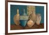 Aegean Vessels on Turquoise-Avery Tillmon-Framed Art Print