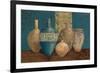 Aegean Vessels on Turquoise-Avery Tillmon-Framed Art Print