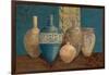 Aegean Vessels on Turquoise-Avery Tillmon-Framed Art Print