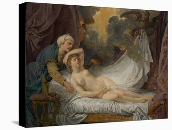 Aegina visited by Jupiter, c.1767-69-Jean Baptiste Greuze-Stretched Canvas