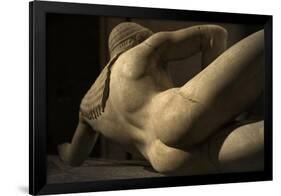 Aegina West Pediment. 500-490 BC. Detail of Fallen Trojan Warrior. Temple of Aphaia. Greece-null-Framed Giclee Print