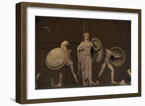 Aegina West Pediment. 500-490 BC. Temple of Aphaia. Greece-null-Framed Giclee Print