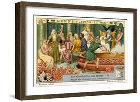 Aegir, King of the Sea Creatures in Norse Mythology, as Brewer and Host-null-Framed Giclee Print