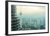 Aeial View of Kuala Lumpur from Petronas Twin Tower at Sunset-joyfull-Framed Photographic Print