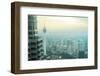 Aeial View of Kuala Lumpur from Petronas Twin Tower at Sunset-joyfull-Framed Photographic Print