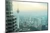 Aeial View of Kuala Lumpur from Petronas Twin Tower at Sunset-joyfull-Mounted Photographic Print