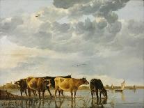 A Milkmaid and Cattle near Dordrecht. National Gallery.-Aelbert Cuyp-Laminated Giclee Print