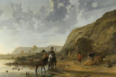 River Landscape with Cows-Aelbert Cuyp-Art Print